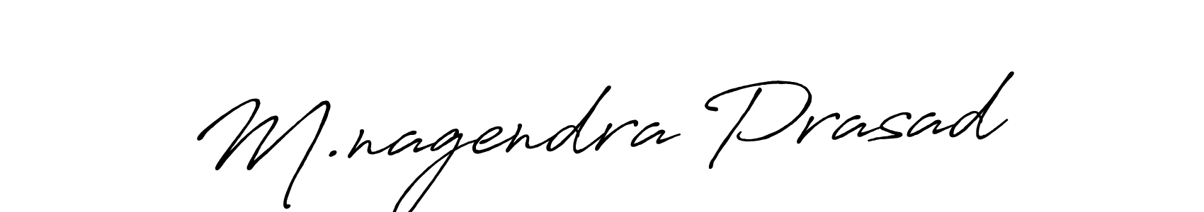 Create a beautiful signature design for name M.nagendra Prasad. With this signature (Antro_Vectra_Bolder) fonts, you can make a handwritten signature for free. M.nagendra Prasad signature style 7 images and pictures png