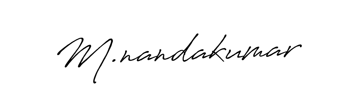 It looks lik you need a new signature style for name M.nandakumar. Design unique handwritten (Antro_Vectra_Bolder) signature with our free signature maker in just a few clicks. M.nandakumar signature style 7 images and pictures png