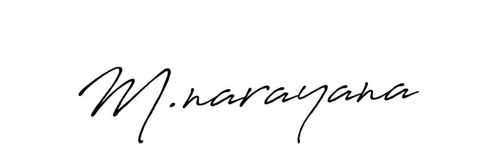 The best way (Antro_Vectra_Bolder) to make a short signature is to pick only two or three words in your name. The name M.narayana include a total of six letters. For converting this name. M.narayana signature style 7 images and pictures png