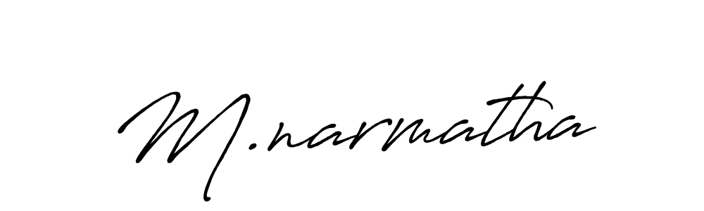 if you are searching for the best signature style for your name M.narmatha. so please give up your signature search. here we have designed multiple signature styles  using Antro_Vectra_Bolder. M.narmatha signature style 7 images and pictures png