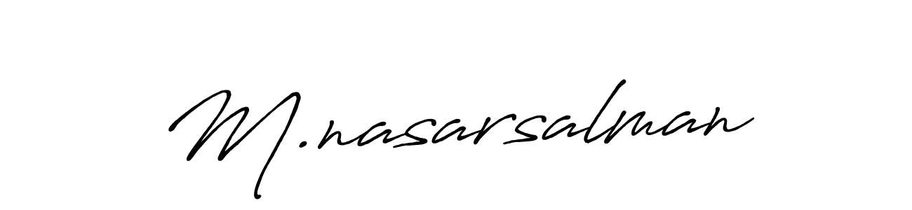 M.nasarsalman stylish signature style. Best Handwritten Sign (Antro_Vectra_Bolder) for my name. Handwritten Signature Collection Ideas for my name M.nasarsalman. M.nasarsalman signature style 7 images and pictures png