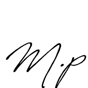 Make a beautiful signature design for name M.p. With this signature (Antro_Vectra_Bolder) style, you can create a handwritten signature for free. M.p signature style 7 images and pictures png