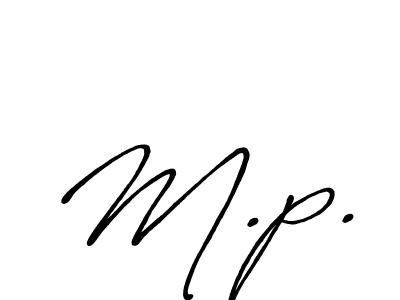 Design your own signature with our free online signature maker. With this signature software, you can create a handwritten (Antro_Vectra_Bolder) signature for name M.p.. M.p. signature style 7 images and pictures png