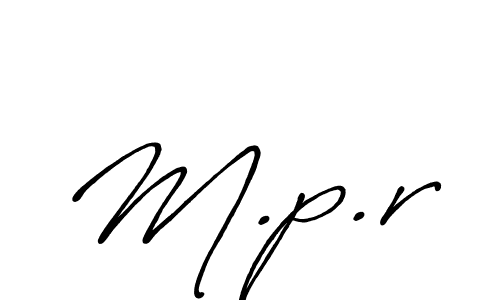 Design your own signature with our free online signature maker. With this signature software, you can create a handwritten (Antro_Vectra_Bolder) signature for name M.p.r. M.p.r signature style 7 images and pictures png