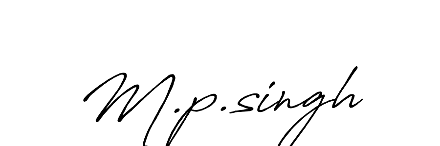 How to make M.p.singh name signature. Use Antro_Vectra_Bolder style for creating short signs online. This is the latest handwritten sign. M.p.singh signature style 7 images and pictures png