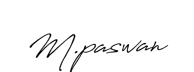 Use a signature maker to create a handwritten signature online. With this signature software, you can design (Antro_Vectra_Bolder) your own signature for name M.paswan. M.paswan signature style 7 images and pictures png