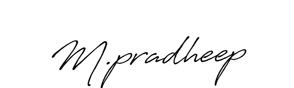 M.pradheep stylish signature style. Best Handwritten Sign (Antro_Vectra_Bolder) for my name. Handwritten Signature Collection Ideas for my name M.pradheep. M.pradheep signature style 7 images and pictures png