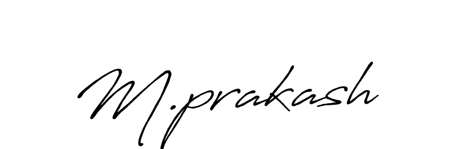 Make a beautiful signature design for name M.prakash. With this signature (Antro_Vectra_Bolder) style, you can create a handwritten signature for free. M.prakash signature style 7 images and pictures png