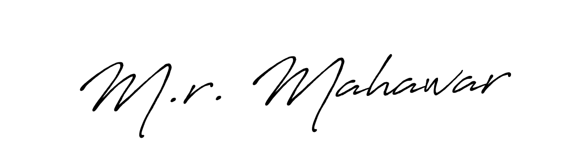 M.r. Mahawar stylish signature style. Best Handwritten Sign (Antro_Vectra_Bolder) for my name. Handwritten Signature Collection Ideas for my name M.r. Mahawar. M.r. Mahawar signature style 7 images and pictures png