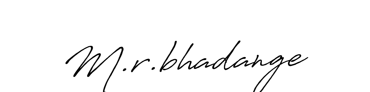 M.r.bhadange stylish signature style. Best Handwritten Sign (Antro_Vectra_Bolder) for my name. Handwritten Signature Collection Ideas for my name M.r.bhadange. M.r.bhadange signature style 7 images and pictures png