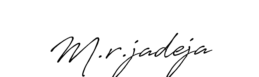 Also You can easily find your signature by using the search form. We will create M.r.jadeja name handwritten signature images for you free of cost using Antro_Vectra_Bolder sign style. M.r.jadeja signature style 7 images and pictures png