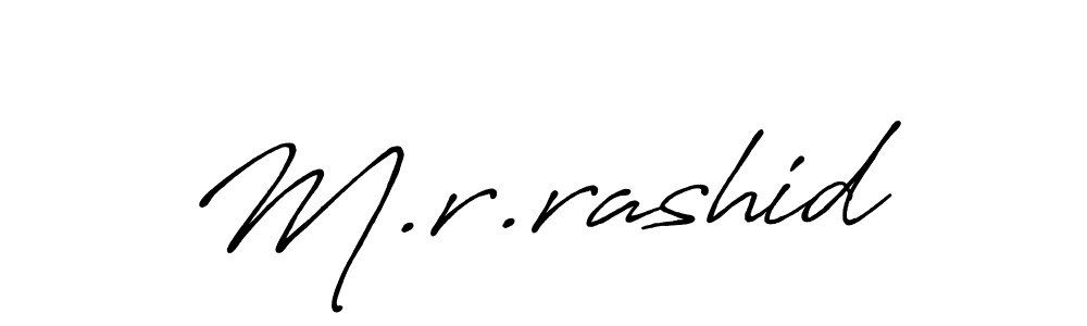 Make a beautiful signature design for name M.r.rashid. With this signature (Antro_Vectra_Bolder) style, you can create a handwritten signature for free. M.r.rashid signature style 7 images and pictures png