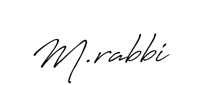 Use a signature maker to create a handwritten signature online. With this signature software, you can design (Antro_Vectra_Bolder) your own signature for name M.rabbi. M.rabbi signature style 7 images and pictures png