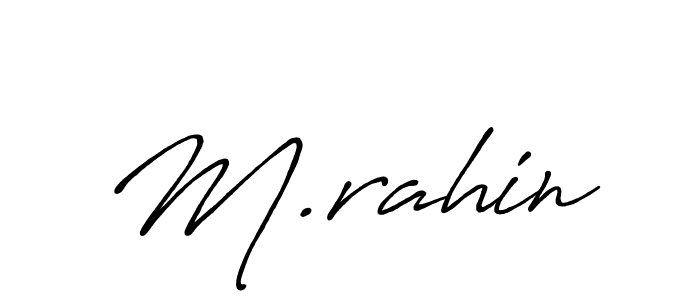 Also You can easily find your signature by using the search form. We will create M.rahin name handwritten signature images for you free of cost using Antro_Vectra_Bolder sign style. M.rahin signature style 7 images and pictures png