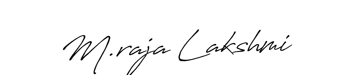 Use a signature maker to create a handwritten signature online. With this signature software, you can design (Antro_Vectra_Bolder) your own signature for name M.raja Lakshmi. M.raja Lakshmi signature style 7 images and pictures png