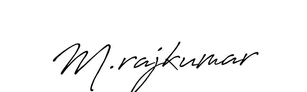 Also we have M.rajkumar name is the best signature style. Create professional handwritten signature collection using Antro_Vectra_Bolder autograph style. M.rajkumar signature style 7 images and pictures png