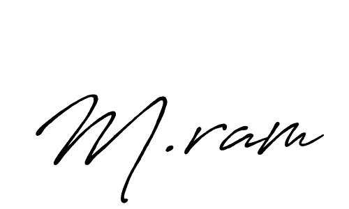 How to make M.ram name signature. Use Antro_Vectra_Bolder style for creating short signs online. This is the latest handwritten sign. M.ram signature style 7 images and pictures png