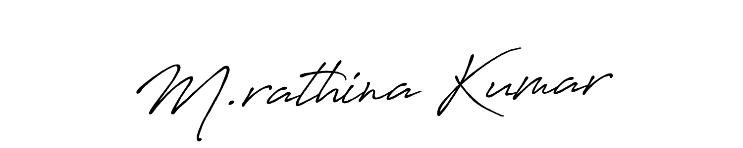 Antro_Vectra_Bolder is a professional signature style that is perfect for those who want to add a touch of class to their signature. It is also a great choice for those who want to make their signature more unique. Get M.rathina Kumar name to fancy signature for free. M.rathina Kumar signature style 7 images and pictures png