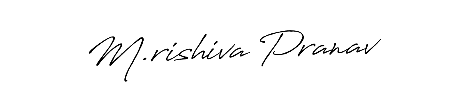 How to make M.rishiva Pranav signature? Antro_Vectra_Bolder is a professional autograph style. Create handwritten signature for M.rishiva Pranav name. M.rishiva Pranav signature style 7 images and pictures png