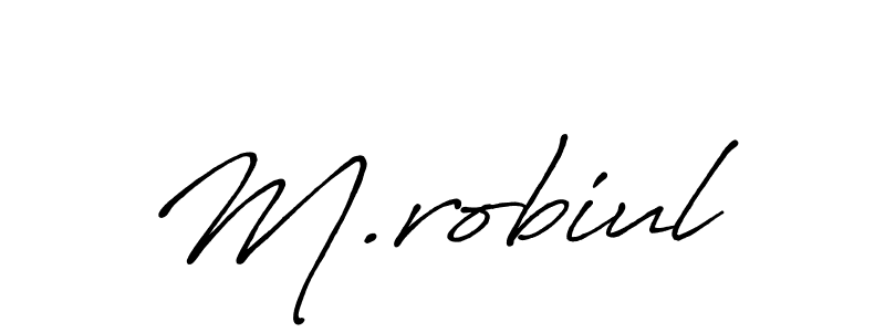 Make a beautiful signature design for name M.robiul. Use this online signature maker to create a handwritten signature for free. M.robiul signature style 7 images and pictures png