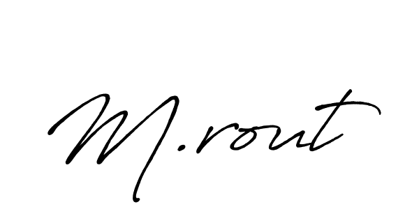 Antro_Vectra_Bolder is a professional signature style that is perfect for those who want to add a touch of class to their signature. It is also a great choice for those who want to make their signature more unique. Get M.rout name to fancy signature for free. M.rout signature style 7 images and pictures png