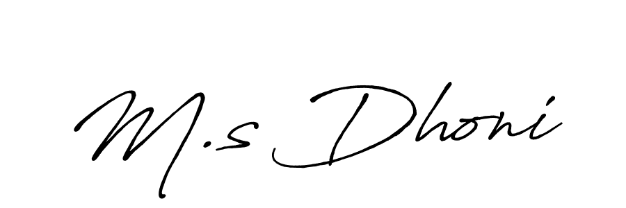 Make a beautiful signature design for name M.s Dhoni. With this signature (Antro_Vectra_Bolder) style, you can create a handwritten signature for free. M.s Dhoni signature style 7 images and pictures png