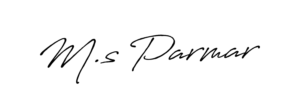 Design your own signature with our free online signature maker. With this signature software, you can create a handwritten (Antro_Vectra_Bolder) signature for name M.s Parmar. M.s Parmar signature style 7 images and pictures png