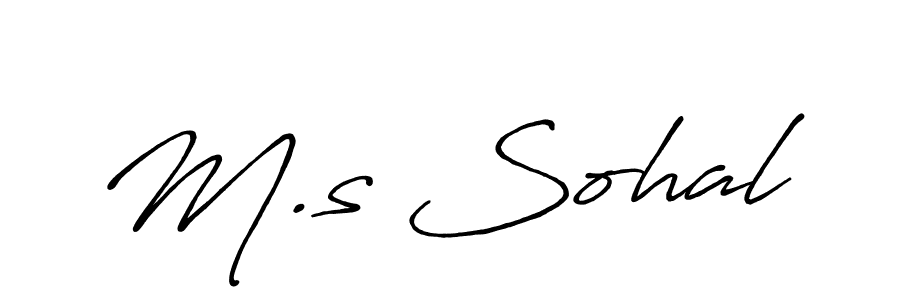 Also we have M.s Sohal name is the best signature style. Create professional handwritten signature collection using Antro_Vectra_Bolder autograph style. M.s Sohal signature style 7 images and pictures png