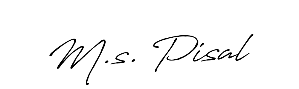Create a beautiful signature design for name M.s. Pisal. With this signature (Antro_Vectra_Bolder) fonts, you can make a handwritten signature for free. M.s. Pisal signature style 7 images and pictures png