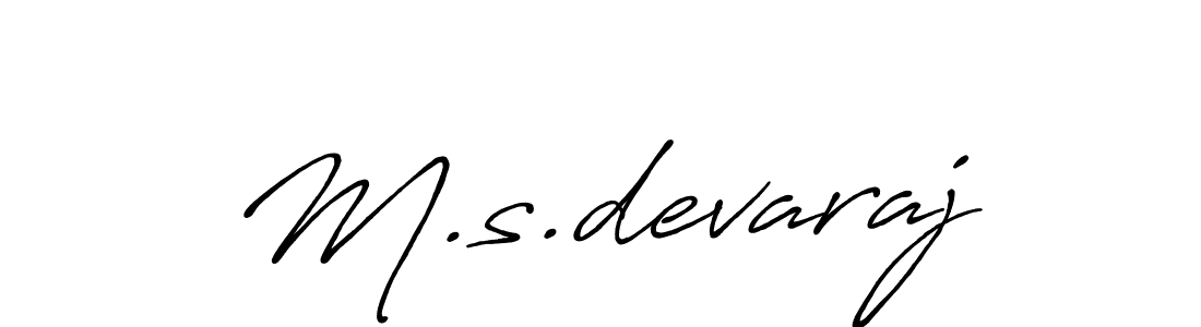 How to make M.s.devaraj signature? Antro_Vectra_Bolder is a professional autograph style. Create handwritten signature for M.s.devaraj name. M.s.devaraj signature style 7 images and pictures png