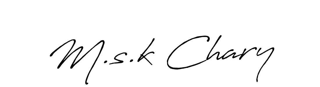 Similarly Antro_Vectra_Bolder is the best handwritten signature design. Signature creator online .You can use it as an online autograph creator for name M.s.k Chary. M.s.k Chary signature style 7 images and pictures png