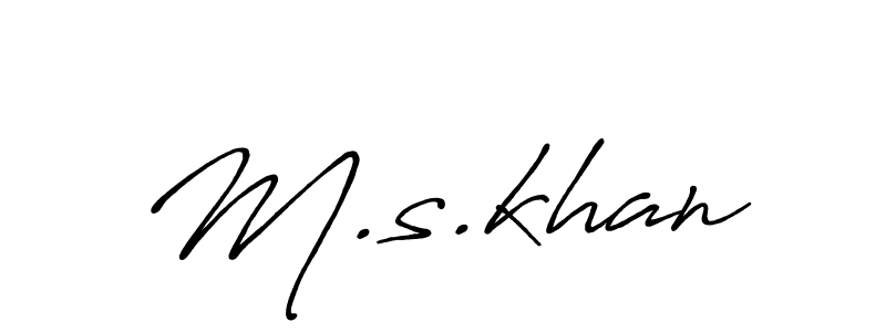 How to make M.s.khan signature? Antro_Vectra_Bolder is a professional autograph style. Create handwritten signature for M.s.khan name. M.s.khan signature style 7 images and pictures png