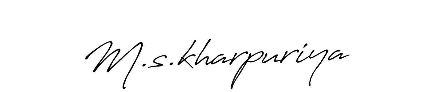 Make a short M.s.kharpuriya signature style. Manage your documents anywhere anytime using Antro_Vectra_Bolder. Create and add eSignatures, submit forms, share and send files easily. M.s.kharpuriya signature style 7 images and pictures png