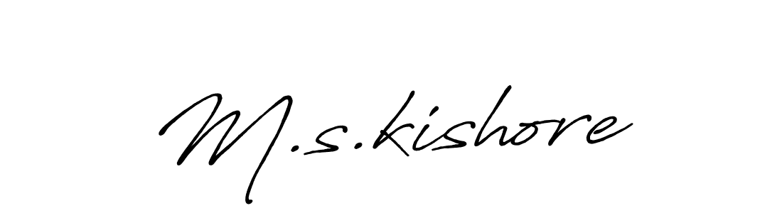 How to make M.s.kishore signature? Antro_Vectra_Bolder is a professional autograph style. Create handwritten signature for M.s.kishore name. M.s.kishore signature style 7 images and pictures png