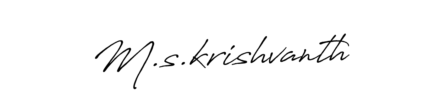 How to Draw M.s.krishvanth signature style? Antro_Vectra_Bolder is a latest design signature styles for name M.s.krishvanth. M.s.krishvanth signature style 7 images and pictures png