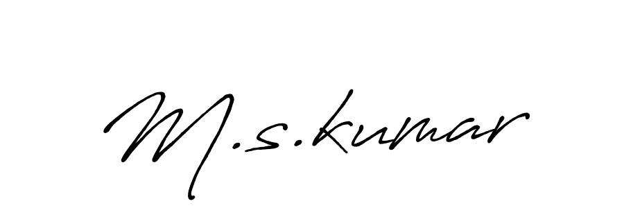 You should practise on your own different ways (Antro_Vectra_Bolder) to write your name (M.s.kumar) in signature. don't let someone else do it for you. M.s.kumar signature style 7 images and pictures png