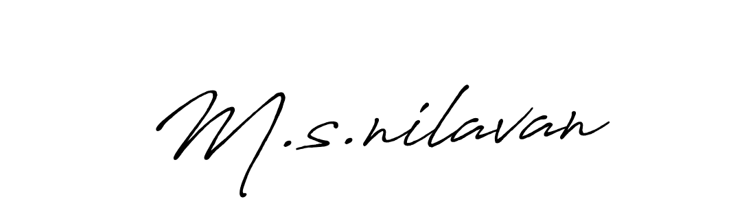 How to Draw M.s.nilavan signature style? Antro_Vectra_Bolder is a latest design signature styles for name M.s.nilavan. M.s.nilavan signature style 7 images and pictures png