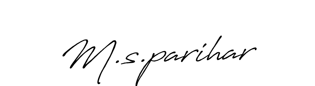 Use a signature maker to create a handwritten signature online. With this signature software, you can design (Antro_Vectra_Bolder) your own signature for name M.s.parihar. M.s.parihar signature style 7 images and pictures png