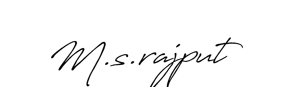Make a beautiful signature design for name M.s.rajput. With this signature (Antro_Vectra_Bolder) style, you can create a handwritten signature for free. M.s.rajput signature style 7 images and pictures png
