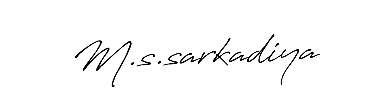 You should practise on your own different ways (Antro_Vectra_Bolder) to write your name (M.s.sarkadiya) in signature. don't let someone else do it for you. M.s.sarkadiya signature style 7 images and pictures png