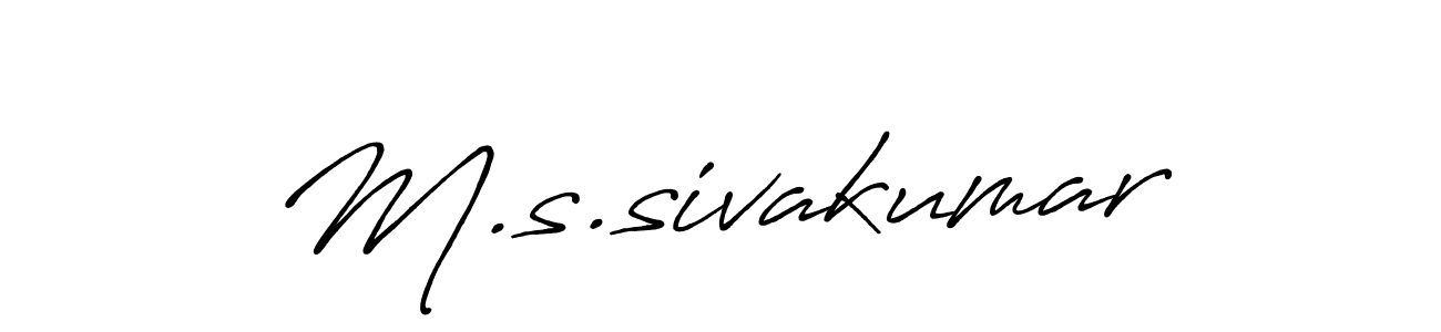 Antro_Vectra_Bolder is a professional signature style that is perfect for those who want to add a touch of class to their signature. It is also a great choice for those who want to make their signature more unique. Get M.s.sivakumar name to fancy signature for free. M.s.sivakumar signature style 7 images and pictures png