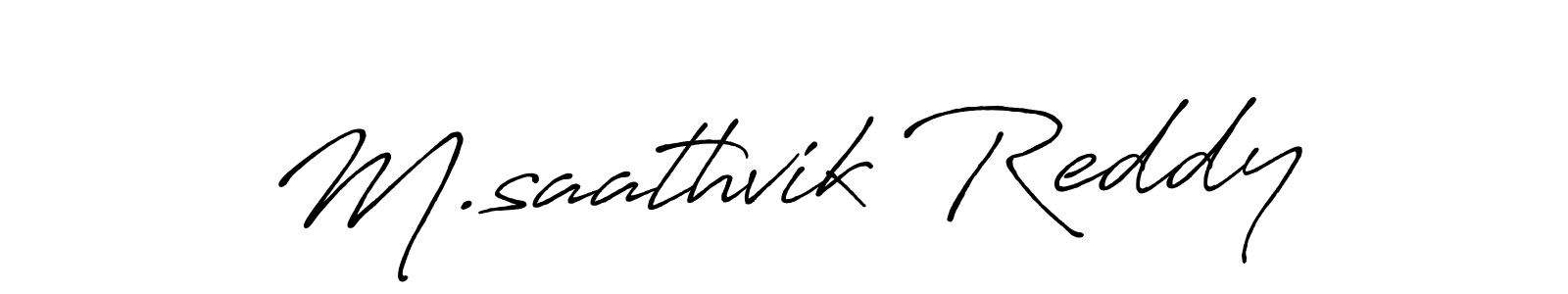 It looks lik you need a new signature style for name M.saathvik Reddy. Design unique handwritten (Antro_Vectra_Bolder) signature with our free signature maker in just a few clicks. M.saathvik Reddy signature style 7 images and pictures png