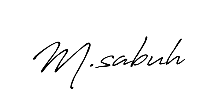 Create a beautiful signature design for name M.sabuh. With this signature (Antro_Vectra_Bolder) fonts, you can make a handwritten signature for free. M.sabuh signature style 7 images and pictures png