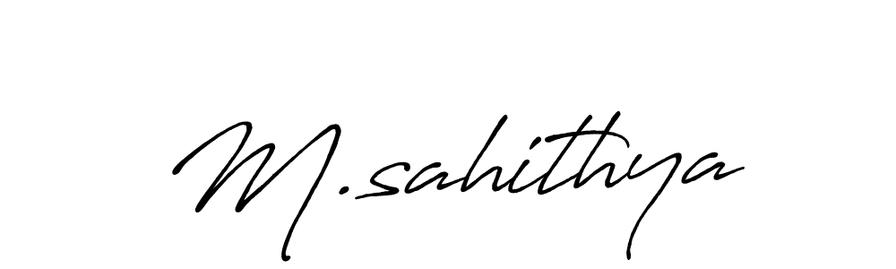 You can use this online signature creator to create a handwritten signature for the name M.sahithya. This is the best online autograph maker. M.sahithya signature style 7 images and pictures png