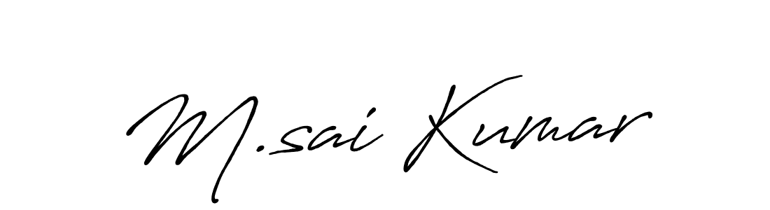 M.sai Kumar stylish signature style. Best Handwritten Sign (Antro_Vectra_Bolder) for my name. Handwritten Signature Collection Ideas for my name M.sai Kumar. M.sai Kumar signature style 7 images and pictures png