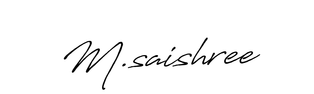 How to make M.saishree signature? Antro_Vectra_Bolder is a professional autograph style. Create handwritten signature for M.saishree name. M.saishree signature style 7 images and pictures png