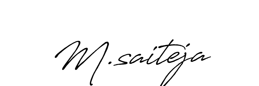 You can use this online signature creator to create a handwritten signature for the name M.saiteja. This is the best online autograph maker. M.saiteja signature style 7 images and pictures png