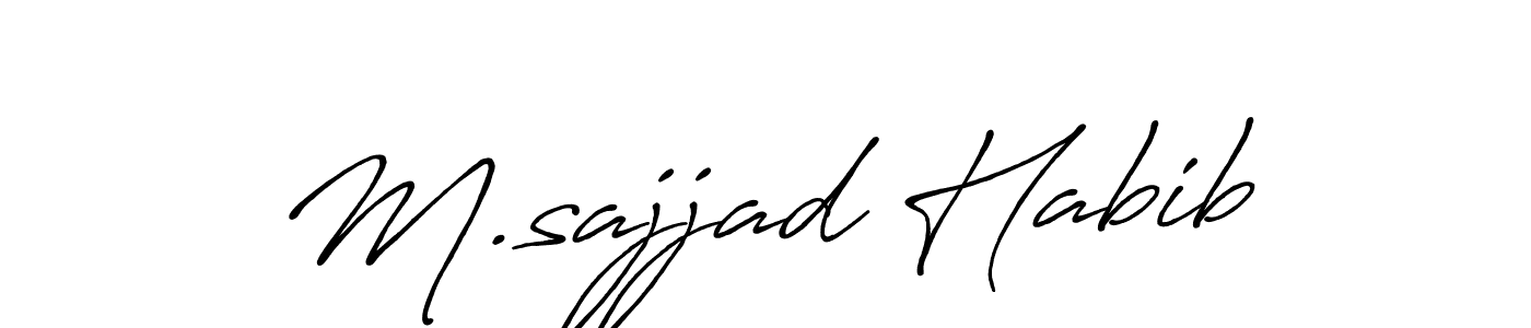 You should practise on your own different ways (Antro_Vectra_Bolder) to write your name (M.sajjad Habib) in signature. don't let someone else do it for you. M.sajjad Habib signature style 7 images and pictures png