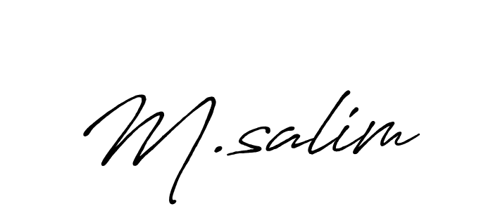 if you are searching for the best signature style for your name M.salim. so please give up your signature search. here we have designed multiple signature styles  using Antro_Vectra_Bolder. M.salim signature style 7 images and pictures png