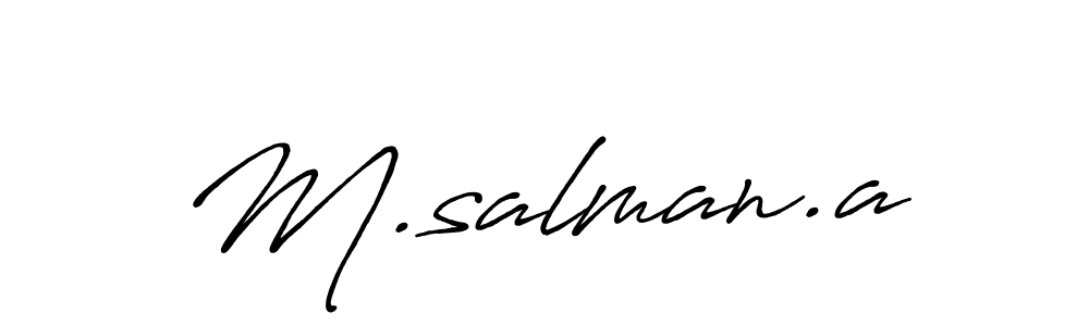 Make a short M.salman.a signature style. Manage your documents anywhere anytime using Antro_Vectra_Bolder. Create and add eSignatures, submit forms, share and send files easily. M.salman.a signature style 7 images and pictures png